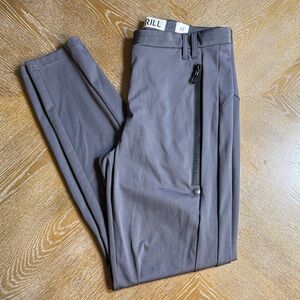 ZHRILL Gray Pants with Black Zipper Accents 27